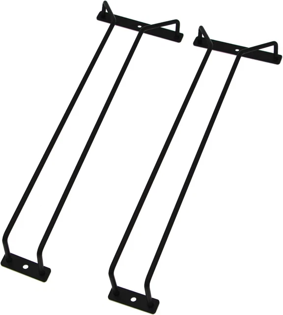 Hanging Wine Glass Rack Under Cabinet Stemware Storage Holder Set Of 2