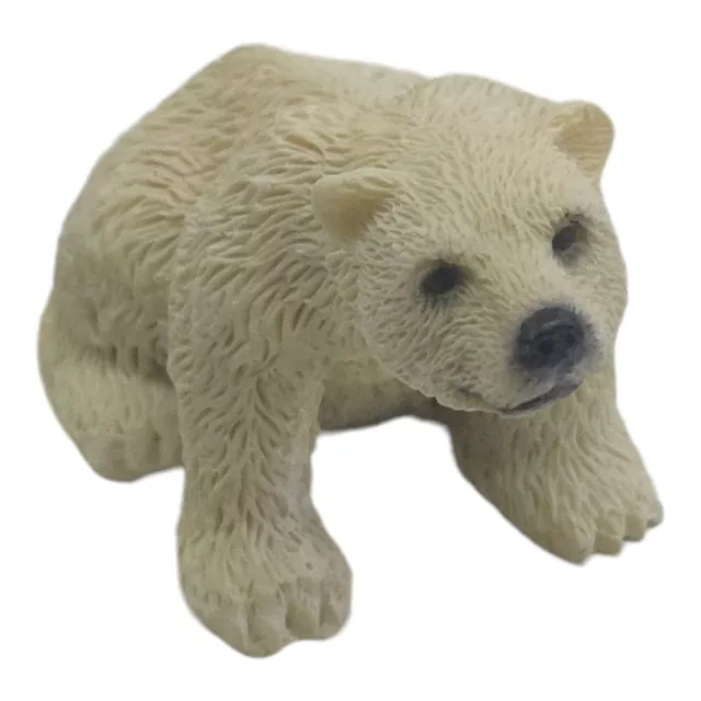 Vintage Small Polar Bear Figurine Resin 1995