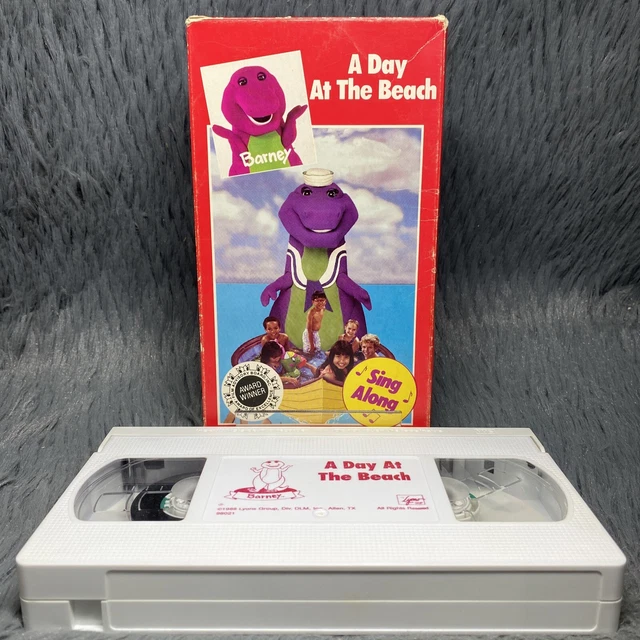 Barney a day at the beach vhs 1989 sing along purple vrogue co