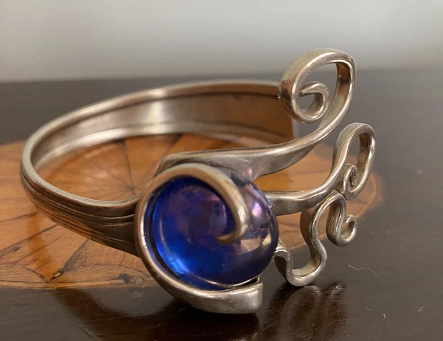 Fork bracelet with stone on sale