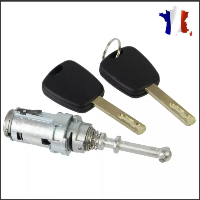 9170.T9 Barillet Serrure Porte Avant Gauche Avec 2 Cles Pour Citroen C2 C3