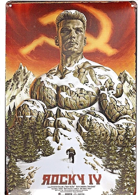 ROCKY IV TIN Sign Film Poster Russia 2018 Sylvester Stallone Creed