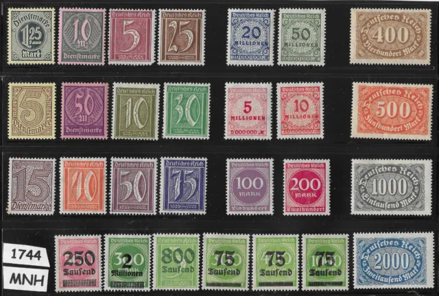 #1744   MNH stamp set / GERMANY /  All different / Pre 1930 / Empire Republic