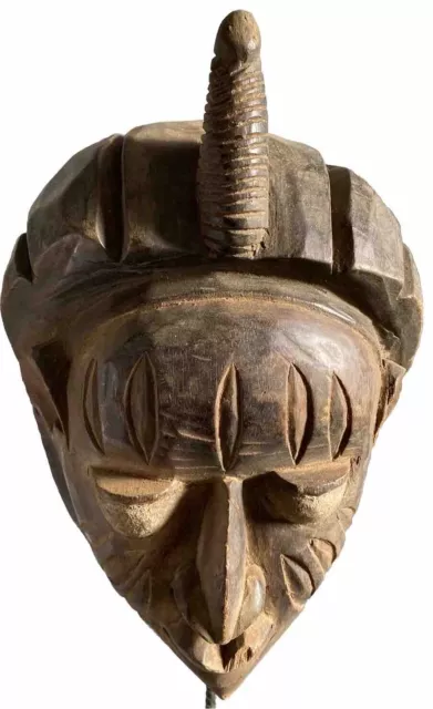 Old Tribal Yoruba Mask with Horn   ---  Nigeria BN 78