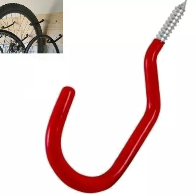 2 4 6 8 BIKE hanging HOOKS storage Bicycle LARGE PVC coated Wall hanger Brackets