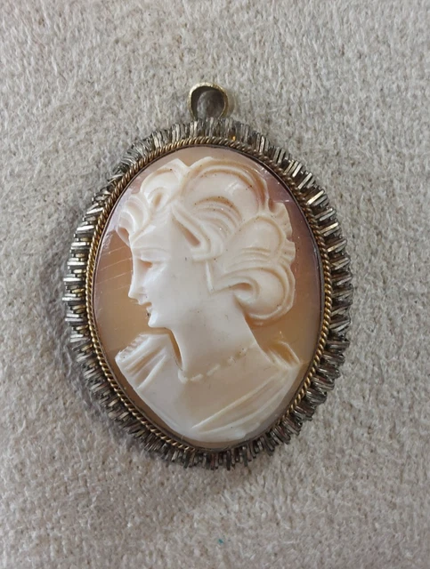 Pendentif Vintage Amerikaner SP - Métal Doré, Occasion Avec Légères Usures, Style Ancien