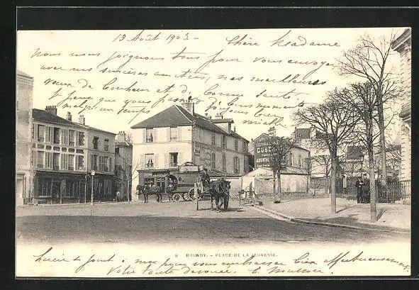 CPA Brunoy, Place de la Jeunesse 1903