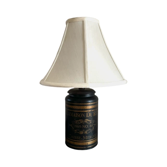 Vintage Style French Tole Metal Lamp