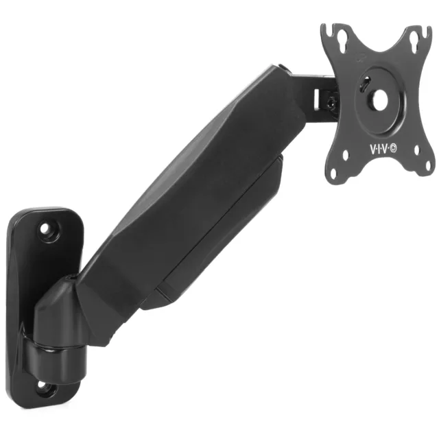 VIVO Gas Spring Full Articulating Arm Monitor Wall Mount for 17" to 27" Screens
