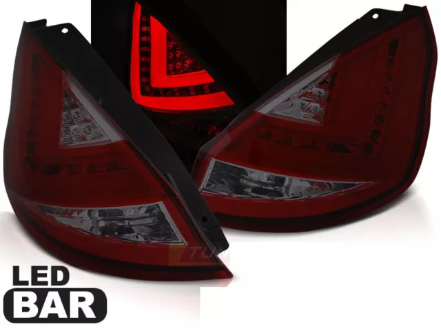 ANGEBOTE Rückleuchten for Ford Fiesta MK7 12-15 Rojo Smoke LED BAR LTI inside LH