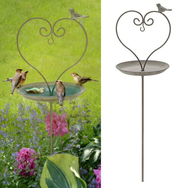 Vogeltränke Futterstation Vogel Herz 16,5x110 Futterquelle Gartenstecker Garten
