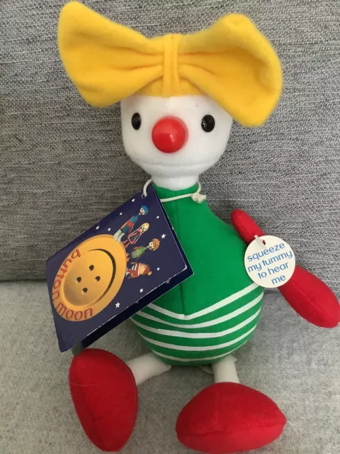 Vintage 1980 BUTTON MOON MRS SPOON PLUSH MUSICAL TOY 9” With Tags