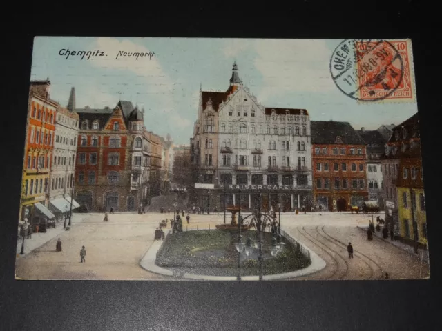 Cpa - Chemnitz - Neumarkt - 1909