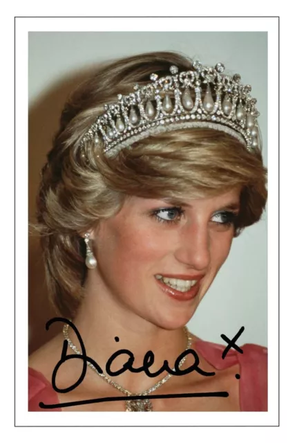 PRINCESS DIANA Signed Autograph 6x4 PHOTO Signature Pre- Print ROYAL FAMILY