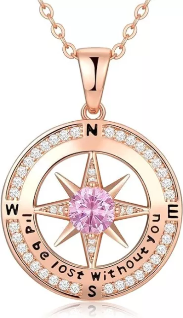 💎 New Rose Gold Compass Necklace! Huge 💎 MSRP $199 💎 S925 Sterling Silver