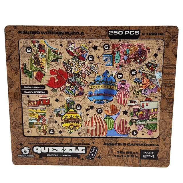 Quezzle Puzzle Amazing Cappadocia Part 2 Unidragon Figured Wooden Jigsaw Sealed