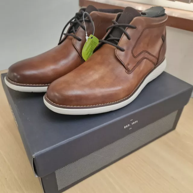 MEN'S ROCKPORT GARETT Chukka Leather Boots - Brown / Cognac . UK Size ...