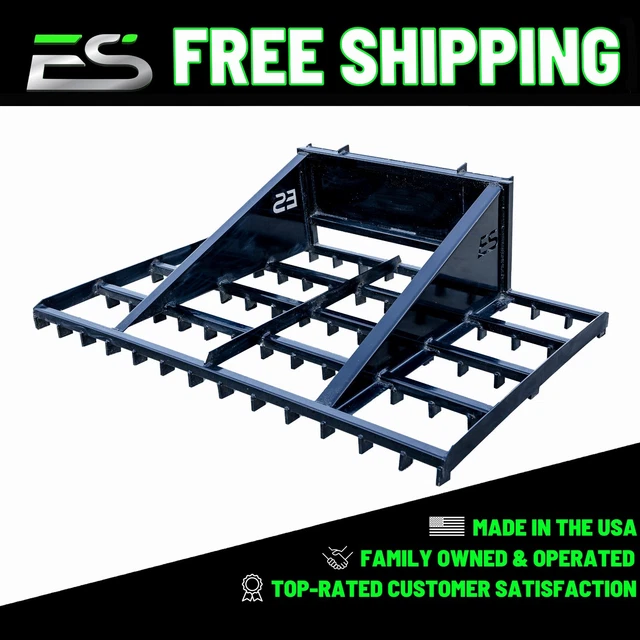 84" Land Leveler- Rake- Planer- Grader- Skid Steer- Quick Attach Free Shipping
