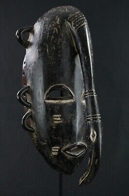 Avoria Arte Africano Arti Primo Maschera Djimini No Ligbi Costa D'Avorio 49 CMS 