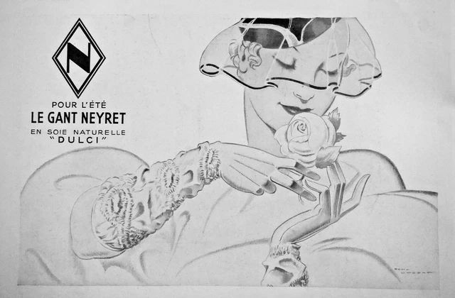 1936 Summer Press Advertisement Neyret Natural Silk Dulci Natural Silk