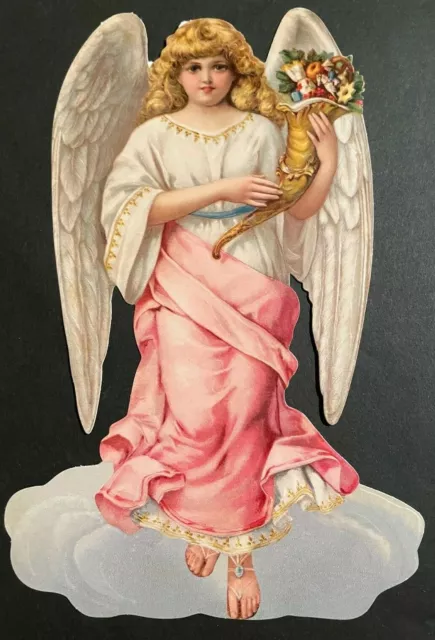 # GLANZBILDER # EF 5170 Bild - Karte /Riesenoblate : Weihnachts - Engel Angel