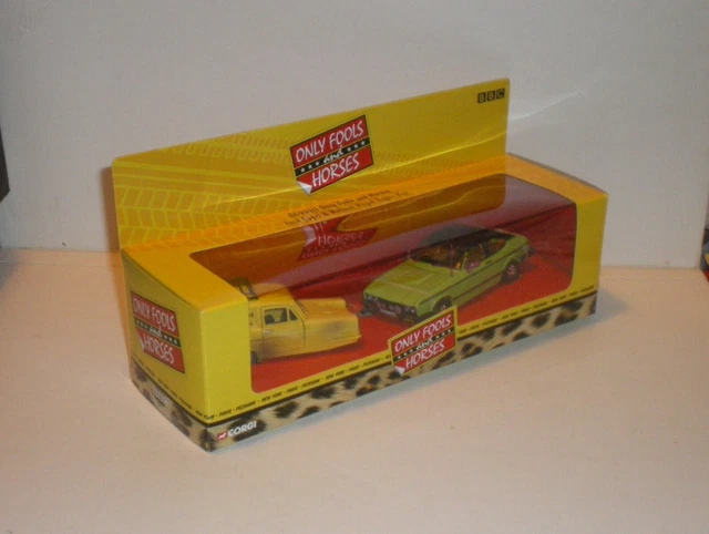 Vintage Corgi ONLY FOOLS AND HORSES FORD CAPRI & RELIANT REGAL VAN 1/36 - BNIB