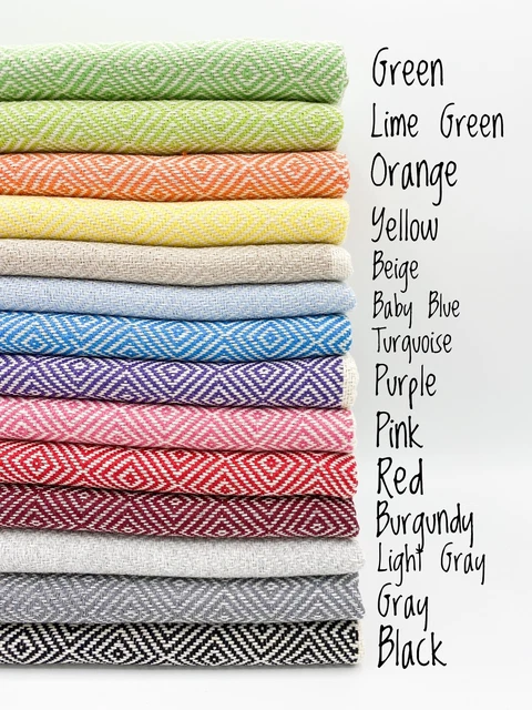Lot de 4 serviettes serviettes à sécher rapidement et doux 100 % coton turc plat serviette à thé 3
