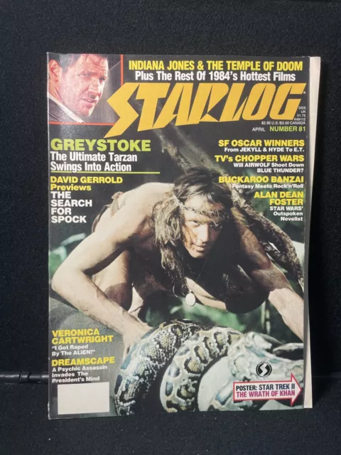 STARLOG #81 - 1984 April Featuring Greystoke Tarzan On Cover VINTAGE