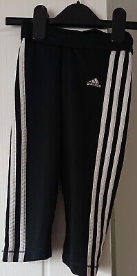 Girls ADIDAS Cropped Tracksuit Bottoms Age 7-8 Years