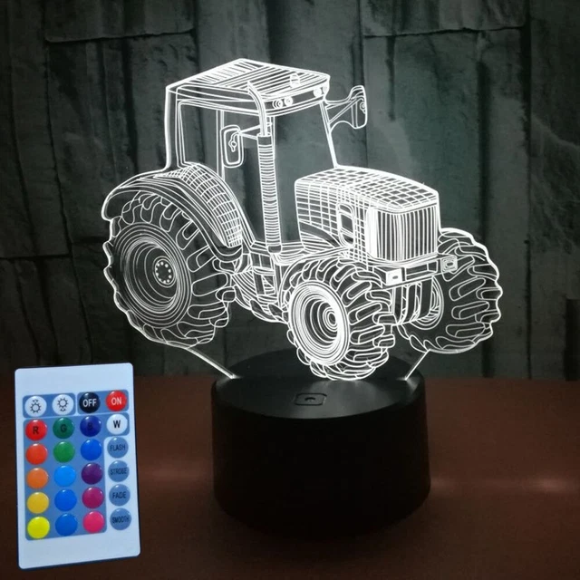 COLOR CHANGING 3D LED Car Night Light With/Without Remote Control