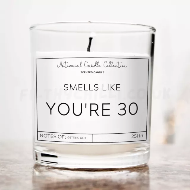 Funny You're 30 Candle 30th Birthday Gift Ideas for Women Her Sister Friend Joke