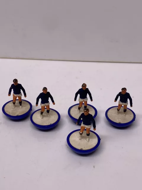 Subbuteo Heavyweight Teams Everton Blue And White C100 Ref #2 5 Loose Players
