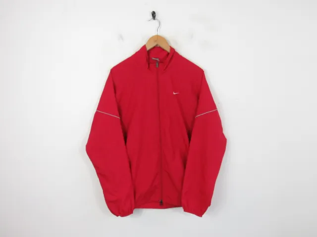 Vintage Nike 90s Mens Tracksuit Light Running Jacket Windbreaker Red Size M