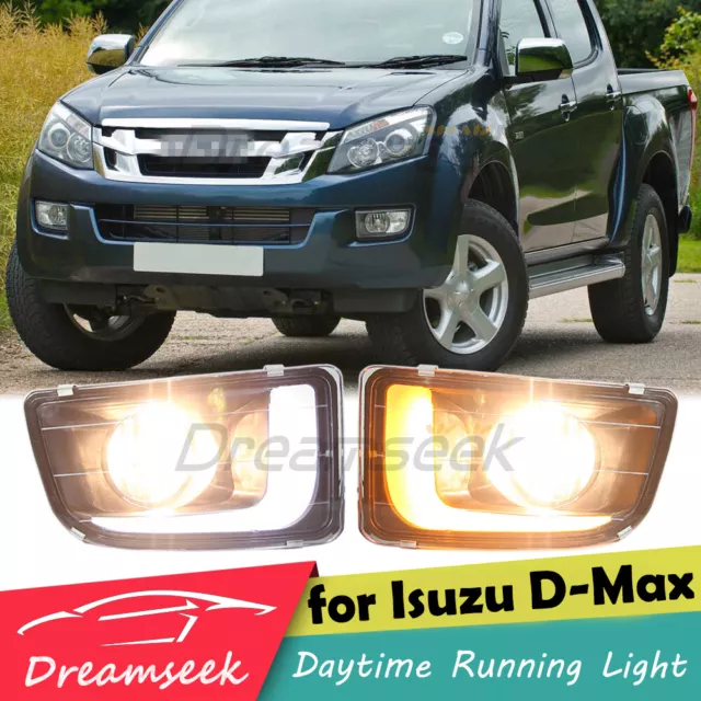 DRL Tagfahrlicht + LED Nebelscheinwerfer Montage für Isuzu D-Max RT50 2012-2015