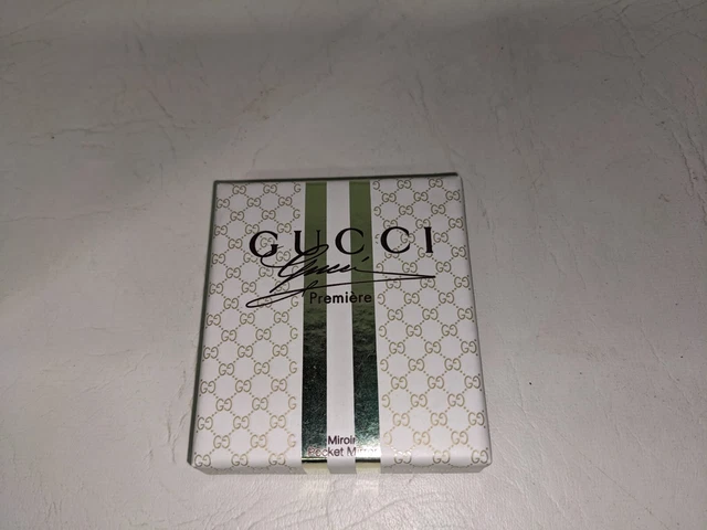 Gucci Premiere Gold Makeup Pocket Compact Folding Mirror Monogram G (K3)