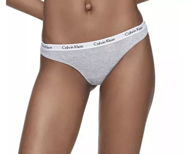 New NIP Calvin Klein Carousel Cotton Thongs 3 Pack QD3587 Size L 2