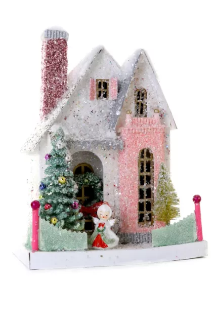 Cody Foster Christmas Light Up House, Glitter House, Winter Cottage,  #HOU-348