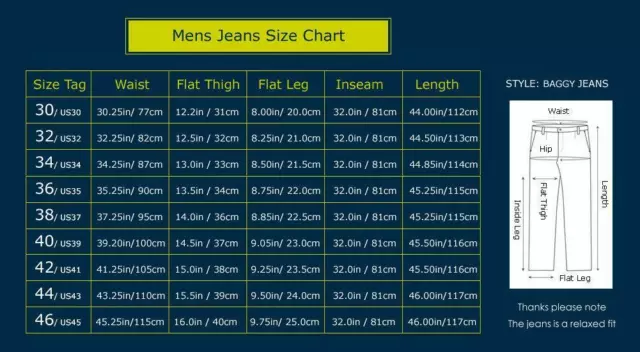 Solid Classic Men Jeans Relaxed Fit Cargo Pants Big Tall Loose Rugged Trousers 2