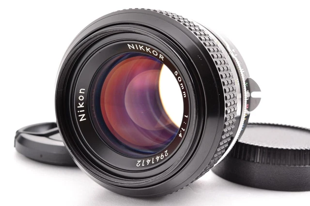 Near Mint Nikon Nikkor Non Ai 50mm f/1.4 Standard Prime MF Lens From Japan Caps