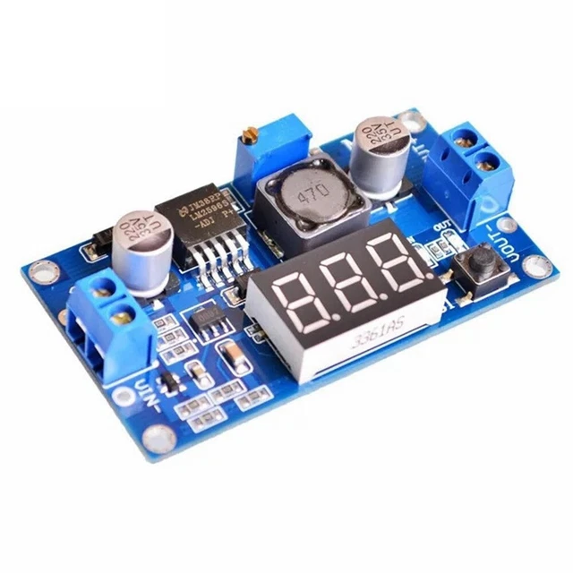 Modulo Step-Down LM2596 con Tensione con Voltmetro Indicatore 6,1*3,4*12cm