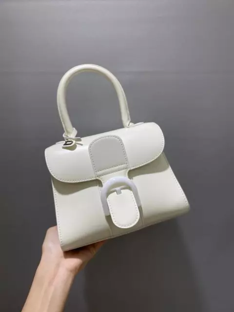 DELVAUX Brillant Mini Shoulder bag Women's Handbag Tote bag White Box Calf