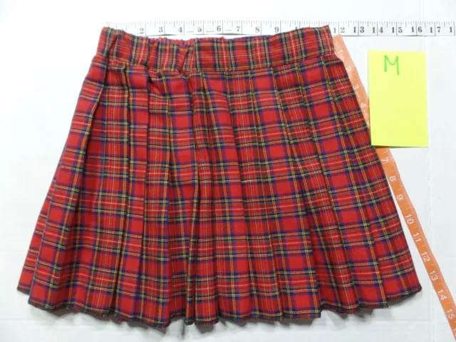 Exotic Dancer Pleated Pull Away Plaid Mini Skirt No Size See Measurments ~ Lot M