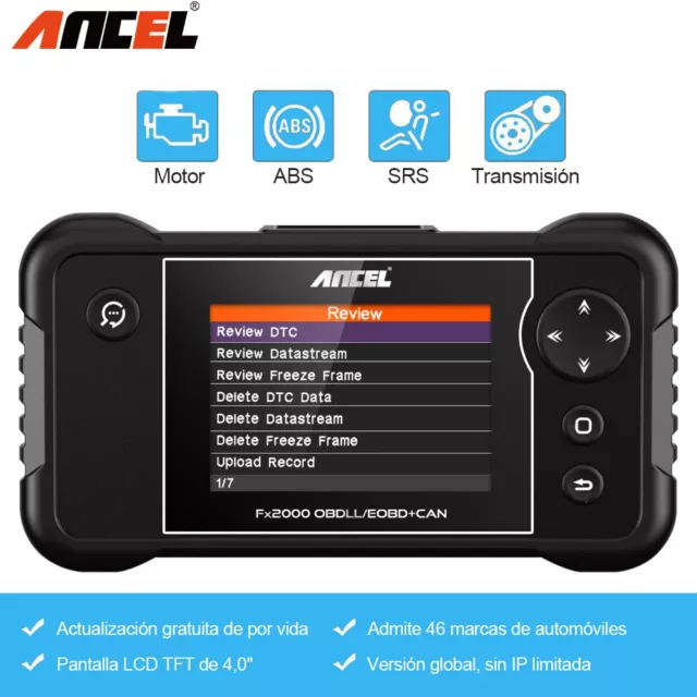 Ancel FX2000 Car OBD2 Scanner Diagnostic ABS SRS Transmission Engine Code Reader