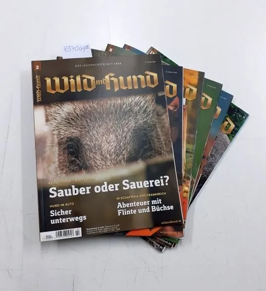 Wild und Hund Zeitschrift Jahrgang 2019 Konvolut der Nr. 2,4,5,8,11,13 Wild und