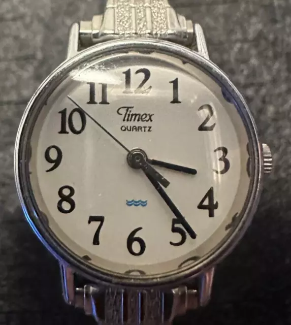 Vintage Timex Analog Watch Silver Tone - Not Tested