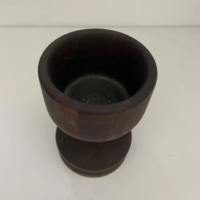 Wooden Wine Goblets Handmade Dark Wood Wine Cups Hand Turned 6” 3