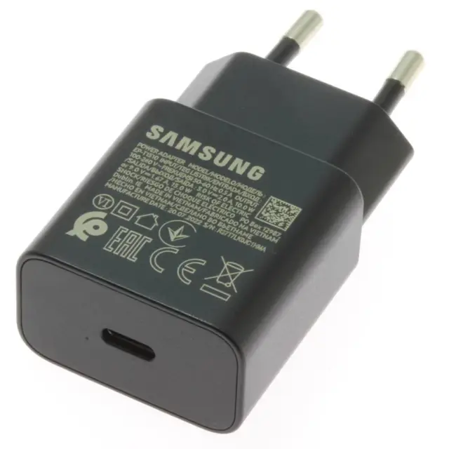 Adaptateur USB-C 15W Chargeur Secteur Prise Courant 2A Original Samsung Noir