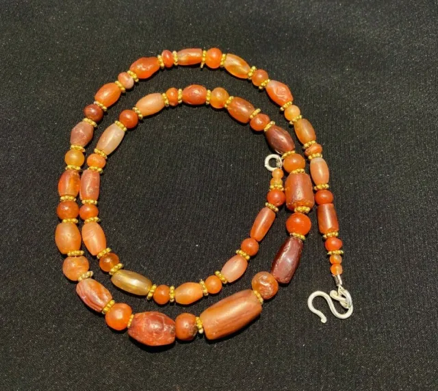 Old Beads Antique Carnelian Jewelry Mala Necklace Ancient Civilization Antiquity