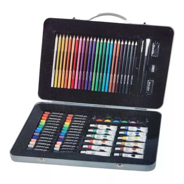Juego de arte de lujo de 77 piezas KIDDYCOLOR para niños, suministros de arte de pintura y dibujo