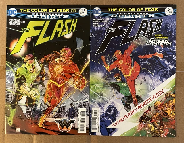 THE FLASH #23-24 * DC Comics Lot * Rebirth - Green Lantern - Color of Fear